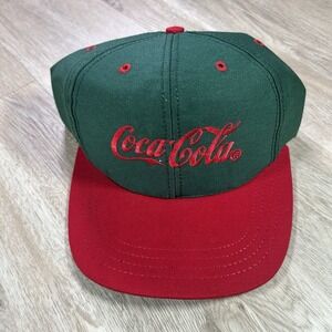 Vintage Coca-Cola Snapback Hat Soda Green Red Cap Made in USA